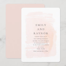 Roze Moderne Waterverf Trouwdag