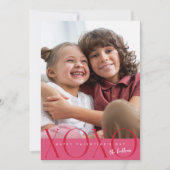 Roze Moderne XOXO Foto Valentijnsdag Feestdagenkaart (Voorkant)