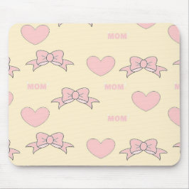 Roze moeder crème patroon muismat