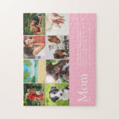 Roze Moeder Definitie Quote Fotocollage Legpuzzel (Verticaal)