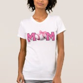 Roze Moeder Honkbal T-shirt (Voorkant)