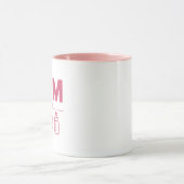 Roze Moeder Jaar Baby Iconen Ontwerp Mok (Midden)