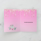 Roze moeder kind olifant roos speciaal kaart (Binnen)