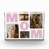 Roze Moeder Moederdag Familie Fotocollage Fotoblokken (Voorkant)