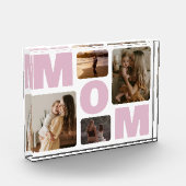 Roze Moeder Moederdag Familie Fotocollage Fotoblokken (Links)