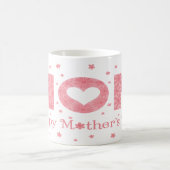 Roze moeder Mok - Moederdag Heart & Floral Design (Center)