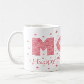 Roze moeder Mok - Moederdag Heart & Floral Design (Links)