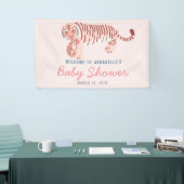Roze Moeder Tijger & Cub Baby shower Banner (Beurs)