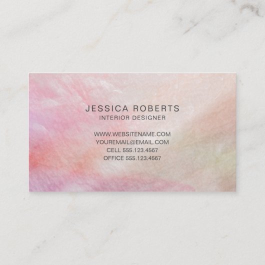 Roze moeder van parelband Patroon Visitekaartje (Achterkant)