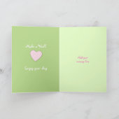 Roze Moeder Verjaardag Foto begroeting Kaart (Binnen)