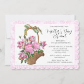  roze Moederdag Brunch Kaart (Voorkant)