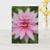 Roze Moederdag Dochterkaart Kaart (Gele Bloem)