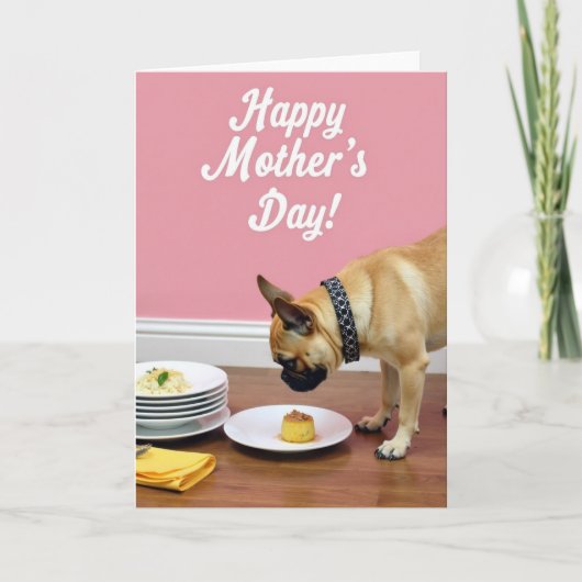 Roze Moederdag Feest Kaart (Voorkant)