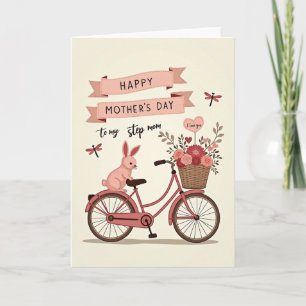 Roze Moederdag fiets kaart