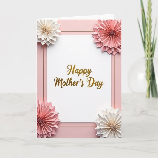 Roze Moederdag kaart (Voorkant)