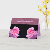 Roze Moederdag Kaart (Gele Bloem)