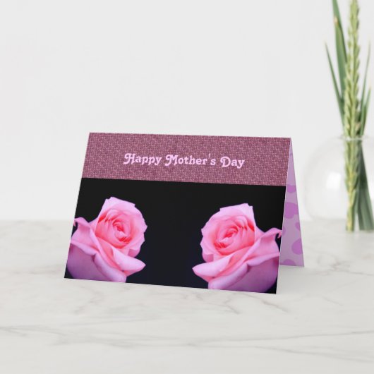 Roze Moederdag Kaart (Voorkant)