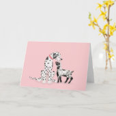 Roze Moederdag Kaart (Gele Bloem)