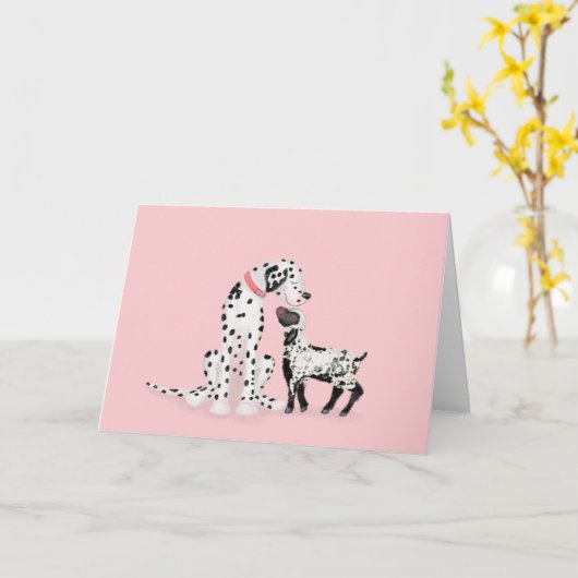 Roze Moederdag Kaart (Gele Bloem)