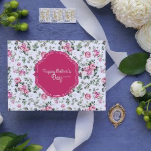 Roze moederdag kaart