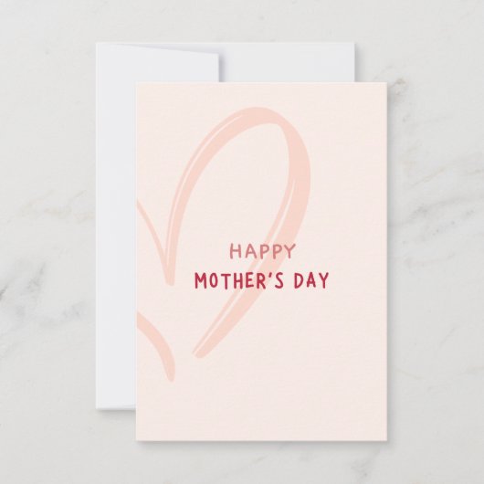 Roze Moederdag Kaart (Voorkant)