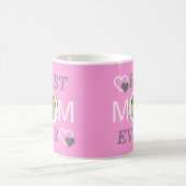 Roze Moederdag Keepomwille Best Mam Foto Koffiemok (Center)