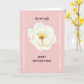 Roze Moederdag Liefde Kaart (Gele Bloem)