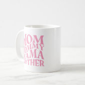 Roze Moederdag met naam en jaar Koffiemok (Voorkant links)