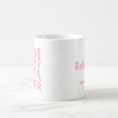 Roze Moederdag met naam en jaar Koffiemok (Center)