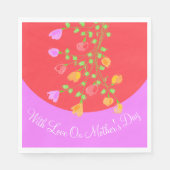 Roze Moederdag papieren servetten (Voorkant)