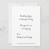 Roze Moederdag platte Kaart (Achterkant)