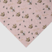 Roze Moederdag Royal Queen Bee & Gold Crown Tissuepapier (Detail)