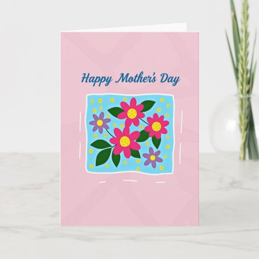 Roze Moederdag Sterren Kaart (Voorkant)
