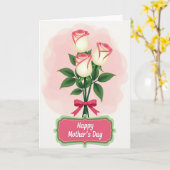Roze Moederdag-waarderingskaart Kaart (Gele Bloem)