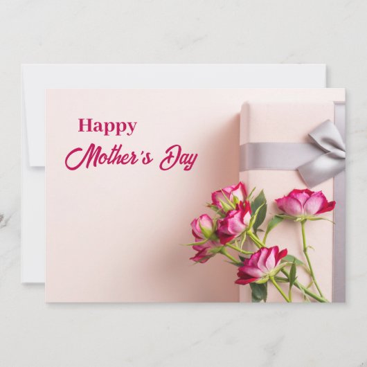 Roze Moederdag Wenskaart Feestdagenkaart