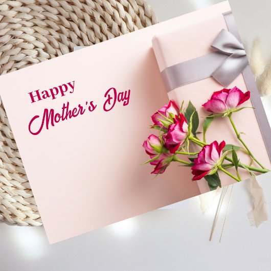Roze Moederdag Wenskaart Feestdagenkaart