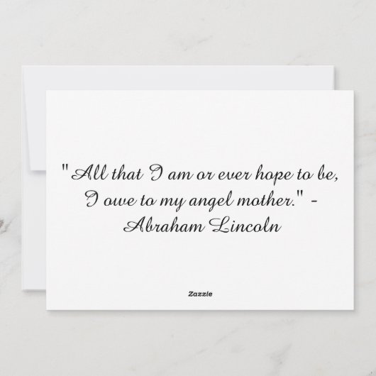 Roze Moederdag Wenskaart Feestdagenkaart (Achterkant)