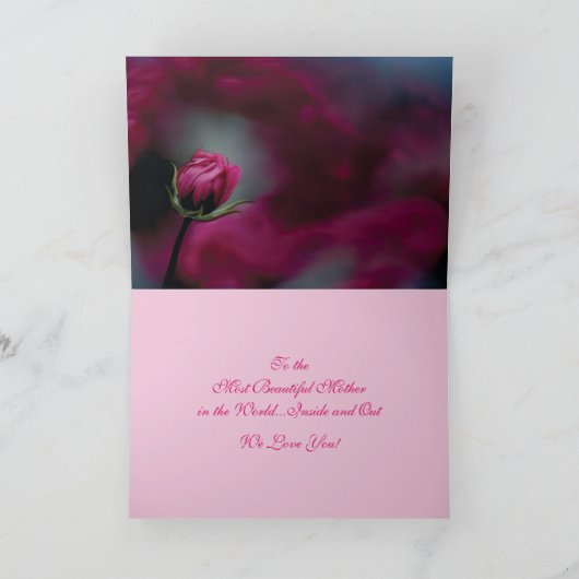 Roze Moederdag Wenskaart Kaart (Binnen)