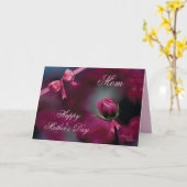 Roze Moederdag Wenskaart Kaart (Gele Bloem)