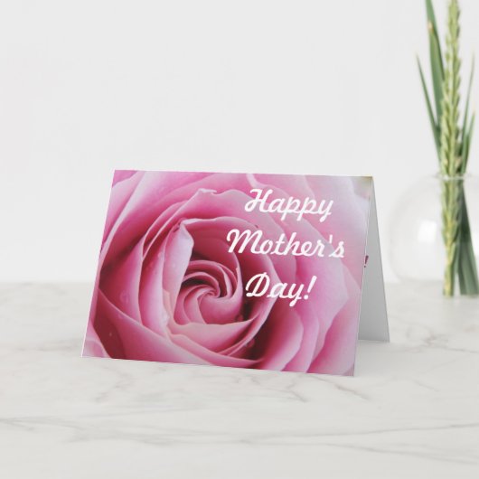 Roze Moederdag Wenskaart Kaart (Voorkant)