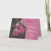 Roze Moederdagkaart Kaart (Voorkant)