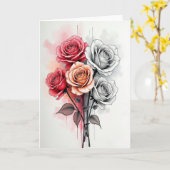 Roze Moederdagkaart Kaart (Gele Bloem)