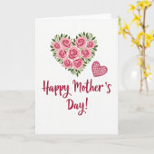 Roze Moederdagkaart Kaart (Gele Bloem)