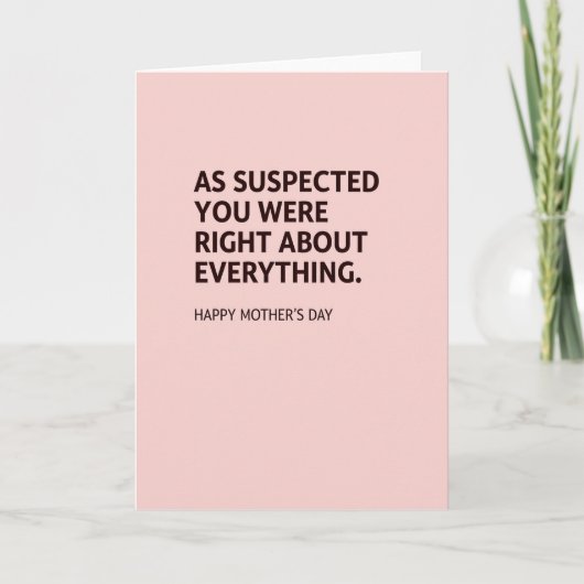 Roze Moederdagkaart met Patroon Kaart (Voorkant)