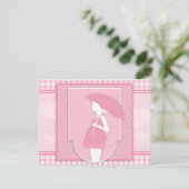 roze moederschap briefkaart (Staand voorkant)