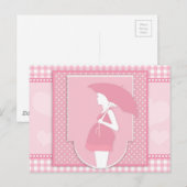 roze moederschap briefkaart (Voorkant / Achterkant)