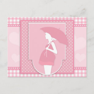 roze moederschap briefkaart
