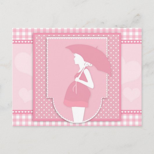roze moederschap briefkaart (Voorkant)