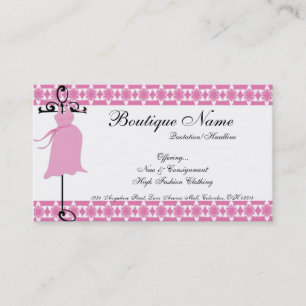 Roze moederschap Dress Boutique Visitekaartjes