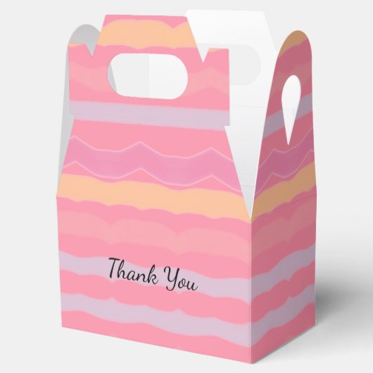 Roze moer en peach bedankdoosjes (Geopend)